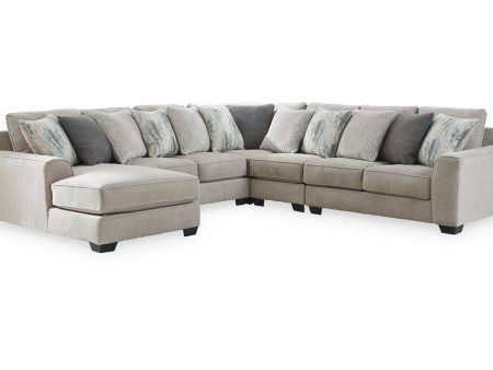 Ardsley Pewter 5-Piece Sectional with Chaise Hot on Sale