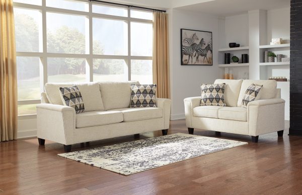 Abinger Sofa and Loveseat in Natural on Sale