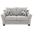 Tomkins Boucle Upholstered Loveseat Light Grey Discount