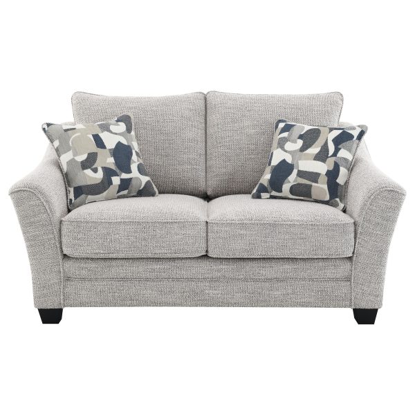 Tomkins Boucle Upholstered Loveseat Light Grey Discount