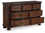 Lavinton Queen Poster Bed with Dresser and Nightstand in Brown Online Sale