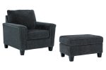 Abinger Chair and Ottoman in Smoke Hot on Sale