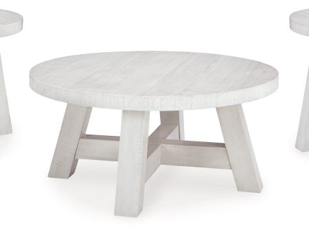 Jallison Coffee Table with 2 End Tables in Off White Online Sale