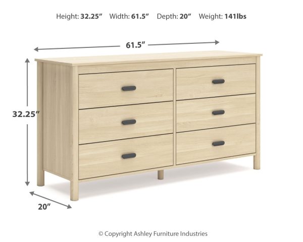 Cabinella Full Panel Headboard with Dresser and Nightstand in Tan Online now