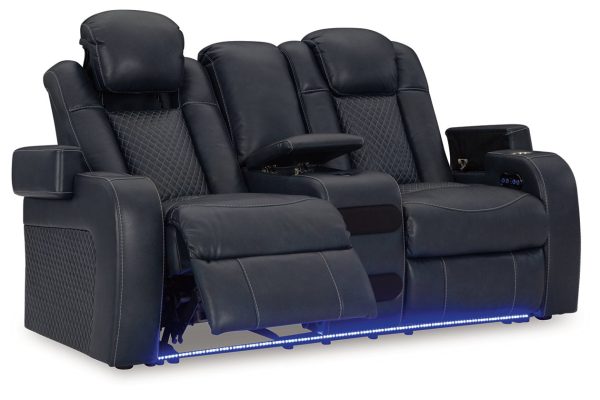 Fyne-Dyme Sapphire Power Reclining Sofa, Loveseat and Recliner For Cheap