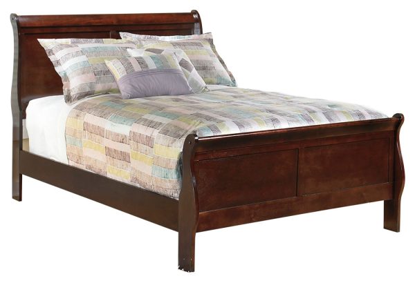 Alisdair Full Sleigh Bed with Mirrored Dresser, Chest and 2 Nightstands in Reddish Brown Online