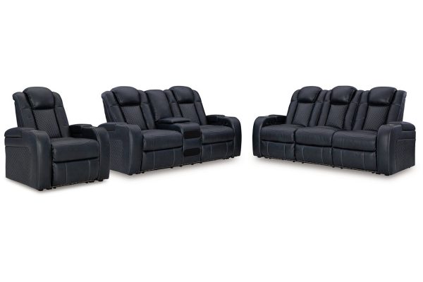 Fyne-Dyme Sapphire Power Reclining Sofa, Loveseat and Recliner For Cheap