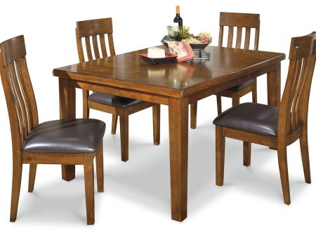 Ralene Medium Brown Dining Table with 4 Chairs Discount