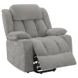 Houston Upholstered Power Lift Recliner Chair Grey Discount