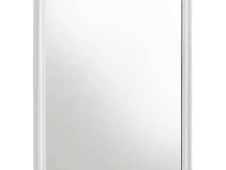 Louis Philippe Dresser Mirror White Hot on Sale