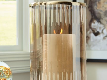 Aavinson Amber Gold Finish Candle Holder Discount