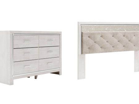 Altyra King Panel Headboard Bed with Dresser in White Online Hot Sale