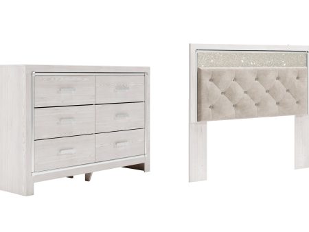 Altyra Queen Panel Headboard Bed with Dresser in White Online now