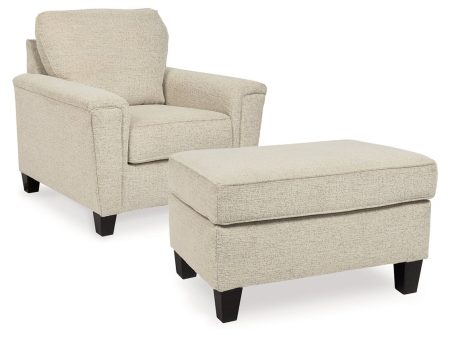 Abinger Natural Chair and Ottoman on Sale