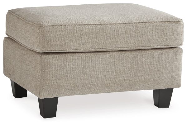 Abney Sofa Chaise, Chair, and Ottoman in Driftwood For Cheap