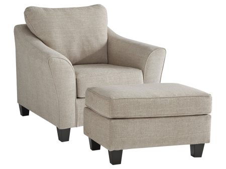 Abney Driftwood Chair and Ottoman For Cheap