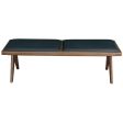 Kody Black Vegan Leather Bench For Discount