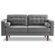 Casey Velvet Loveseat Blue Cheap