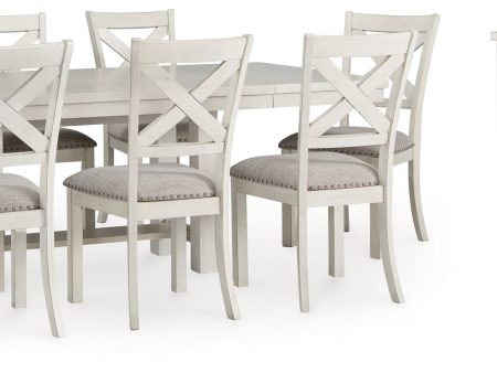 Robbinsdale Dining Table and 8 Chairs with Storage in Antique White Cheap