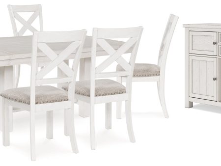 Robbinsdale Dining Table and 6 Chairs with Storage in Antique White For Cheap