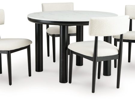 Xandrum Dining Table and 4 Chairs in Black Online