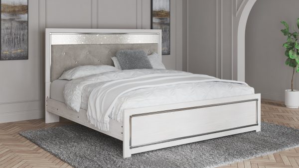 Altyra King Panel Bed with Dresser in White For Discount