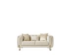 Santana Ivory Velvet Loveseat Online Hot Sale