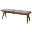 Keira Grey Fabric Bench on Sale