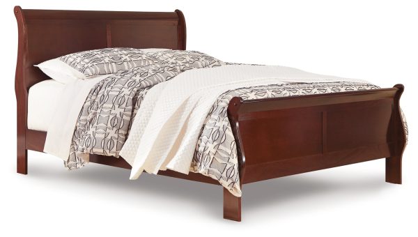 Alisdair King Sleigh Bed with Dresser in Reddish Brown Online