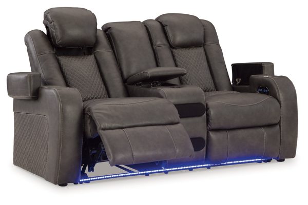 Fyne-Dyme Shadow Power Reclining Sofa, Loveseat and Recliner Sale