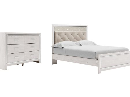 Altyra Queen Panel Bed with Dresser in White Online now