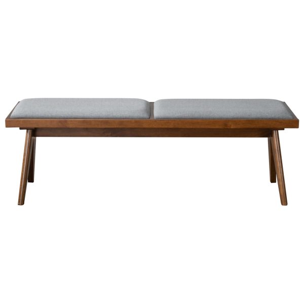 Keira Grey Fabric Bench on Sale