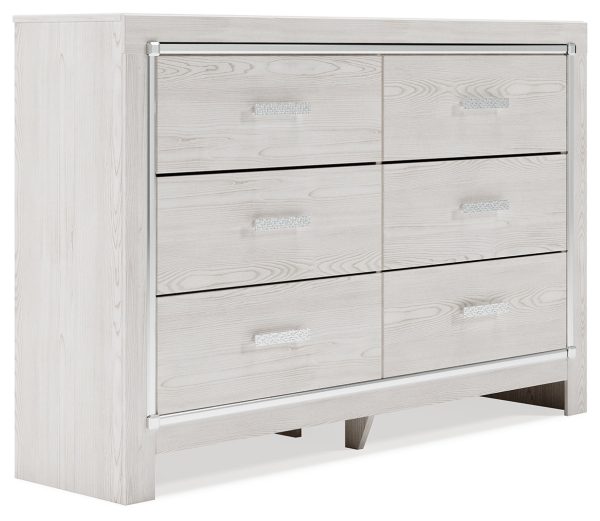 Altyra Full Panel Bed with Dresser in White For Sale