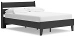 Socalle Full Panel Platform Bed with Dresser, Chest and 2 Nightstands in Black For Discount