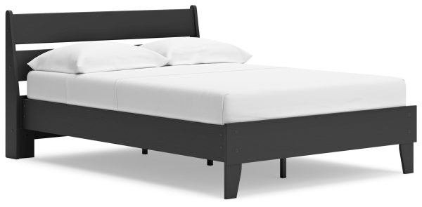 Socalle Full Panel Platform Bed with Dresser, Chest and 2 Nightstands in Black For Discount