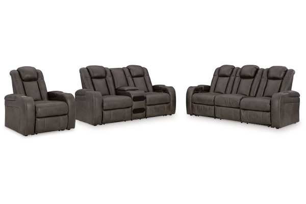 Fyne-Dyme Shadow Power Reclining Sofa, Loveseat and Recliner Sale