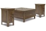 Moriville Grayish Brown Lift-top Coffee Table and 2 Chairside End Tables Online Hot Sale