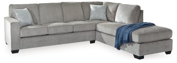 Altari 2-Piece Sleeper Sectional with Ottoman in Alloy Cheap