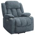 Houston Upholstered Power Lift Recliner Chair Slate Blue Supply