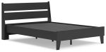 Socalle Full Panel Platform Bed with Dresser, Chest and 2 Nightstands in Black For Discount