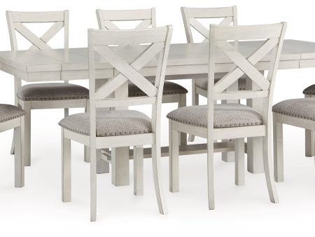 Robbinsdale Dining Table and 8 Chairs in Antique White For Sale