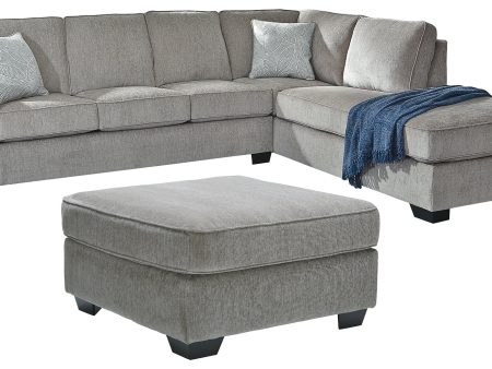 Altari 2-Piece Sectional with Ottoman in Alloy Online now