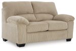 SimpleJoy Sand Loveseat For Discount