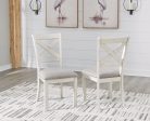 Robbinsdale Dining Table and 4 Chairs with Storage in Antique White For Sale