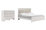 Altyra King Panel Bed with Dresser in White For Discount