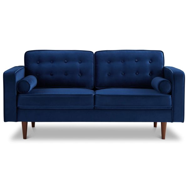 Casey Velvet Loveseat Blue Cheap