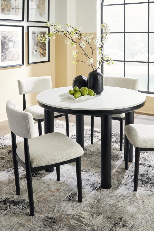 Xandrum Dining Table and 4 Chairs in Black Online