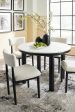 Xandrum Dining Table and 4 Chairs in Black Online