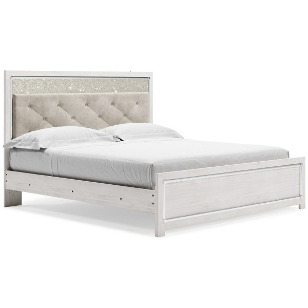 Altyra King Panel Bed with Dresser in White For Discount