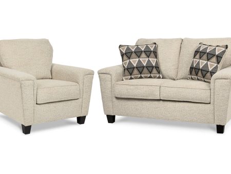 Abinger Natural Loveseat and Chair on Sale